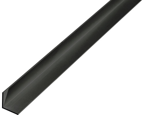 Cornier aluminiu Alberts 20x20x1 mm, lungime 2m, negru