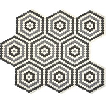 Mozaic Cuba HX3M hexagon enamel mix mat 16,6x14,4 cm-thumb-0