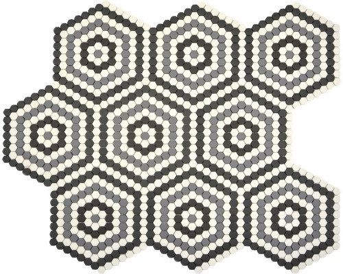 Mozaic Cuba HX3M hexagon enamel mix mat 16,6x14,4 cm-0