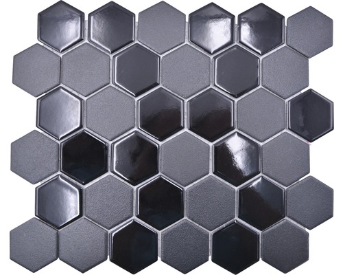 Mozaic HX 09059 hexagon mix negru R10B 32,5x28,1 cm-0