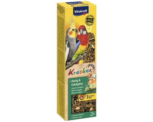 Snack pentru papagali, Vitakraft Kräcker® cu miere, 2 buc