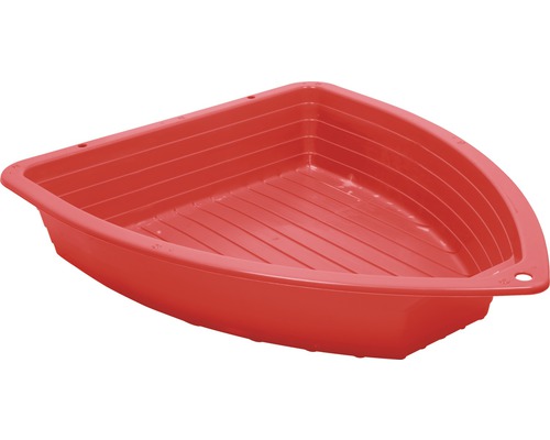 Nisipar formă barcă 120x100 cm roșu