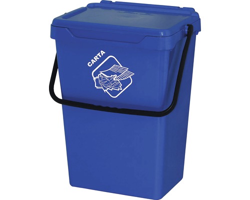 Găleată de gunoi ArtPlast BioSystem 35L, albastru, pentru colectarea selectivă a deșeurilor