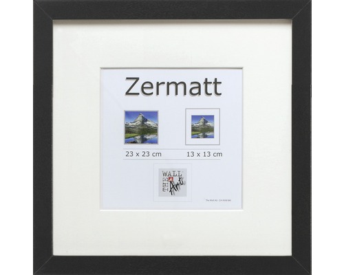Ramă foto Zermatt neagră 23x23 cm-0