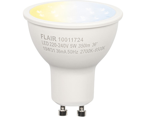 Bec LED spot variabil Flair Viyu GU10 5W 350 lumeni 230V, lumină albă 2700-6500K, compatibil smart-home-0