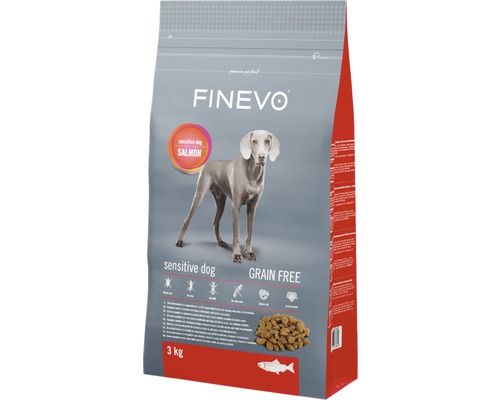 Hrană uscată pentru câini FINEVO Sensitive cu somon 3 kg