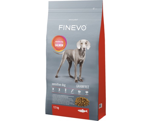 Hrană uscată pentru câini FINEVO Sensitive cu somon 12 kg