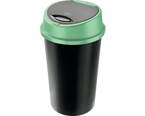 Coș de gunoi Bingo verde 25 litri capac batant-0