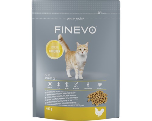 Hrana uscata pentru pisici FINEVO Senior cu pui 0,4 kg