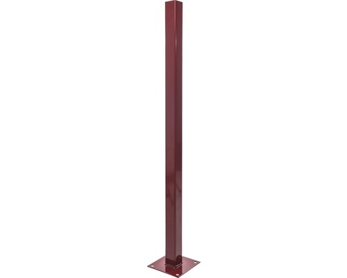 Stâlp Baufence 5x5x100 cm roșu-0