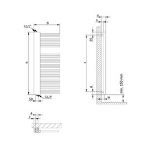 Radiator / Calorifer baie decorativ Bologna versiune dreapta 1610x604 mm alb-thumb-2
