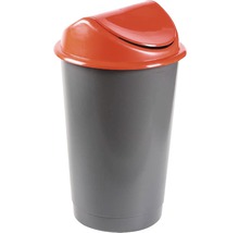 Coș de gunoi cu capac batant 60 l roșu-thumb-0