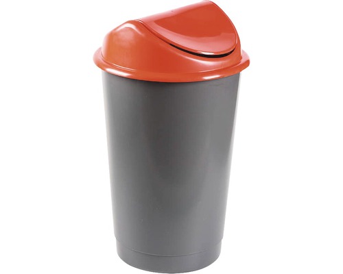 Coș de gunoi cu capac batant 60 l roșu