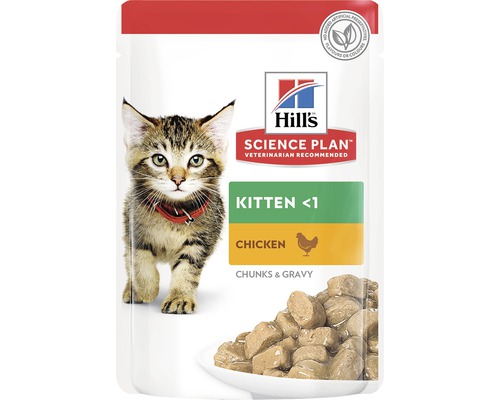 Hrană umedă pentru pisici Hill's Kitten cu pui în sos 85 g