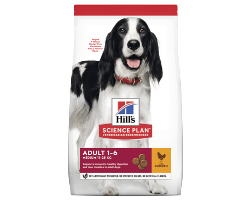 Hrană uscată pentru câini Hill's Adult Talie Medie cu pui 14 kg
