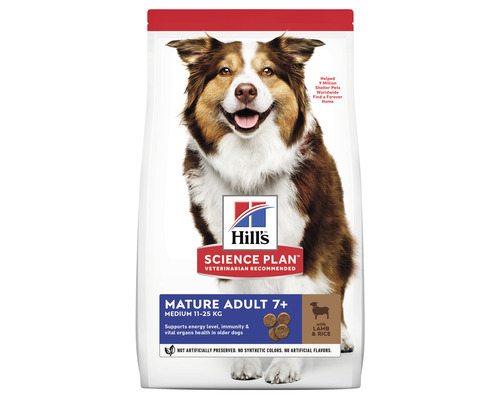 Hrană uscată pentru câini Hill's Mature Adult Talie Medie cu miel şi orez 14 kg
