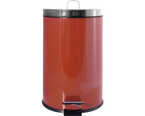 Coș de gunoi cu pedală 14 litri metal roșu