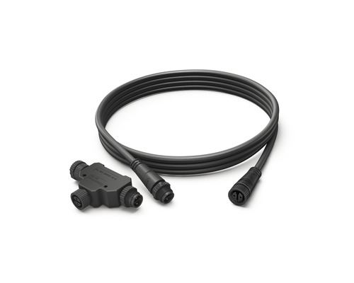 Cablu prelungitor Philips Hue Outdoor 2,5m, pentru exterior IP67, incl. ramificație tip T-0