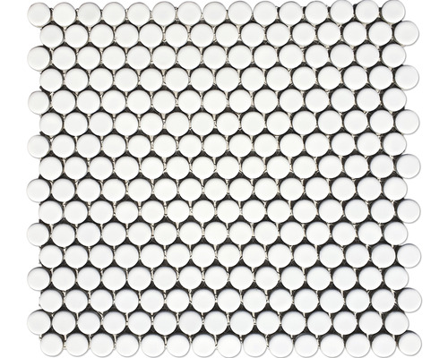 Mozaic uni alb mat 30,5x32 cm-0