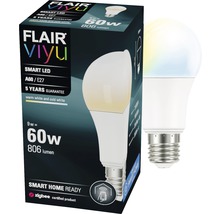Bec LED variabil Flair Viyu E27 9W 806 lumeni, glob mat A60, lumină albă 2700-6500K, compatibil smart-home-thumb-3