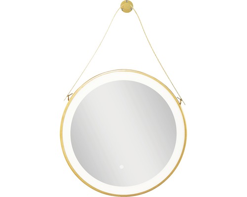 Oglindă baie cu LED rotundă cu iluminare indirectă Sanotechnik Soho ZI313 Ø 60 cm auriu