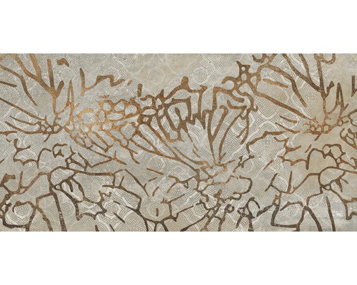 Placă decor ceramic Gold Dust Brown 80x160 cm-0