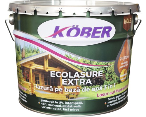 Lazură pe bază de apă Ecolasure Extra Köber incoloră 10 l-0