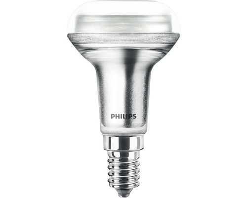 Bec LED Philips E14 2,8W 210 lumeni, reflector R50 clar, lumină caldă-0