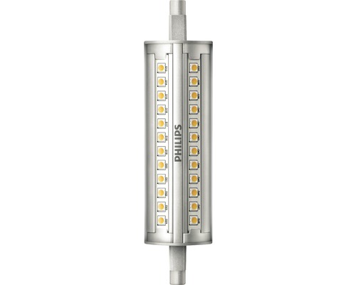 Bec LED variabil Philips R7S-118mm 14W 1600 lumeni, formă liniară, lumină caldă