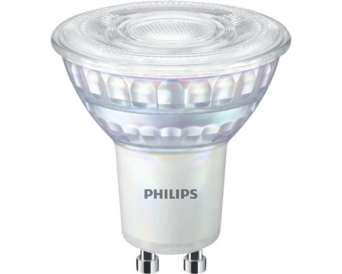 Bec LED spot variabil Philips GU10 6,2W 575 lumeni 230V, lumină caldă