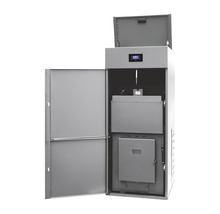 Cazan / Centrală termică pe peleți Ferroli BioPellet Pro 24 24kW, complet echipat pentru încălzire, panou digital comandă, 156,4x63,8x77,2 cm-thumb-2