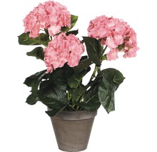 plantă artificială Hortensie Ø 13,5 cm H 40 cm roz-thumb-0