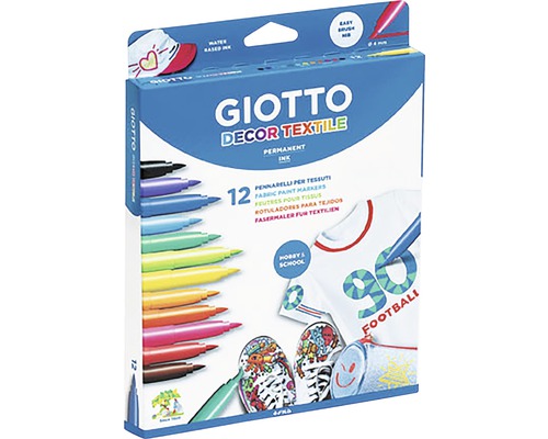 Set 12 markere pentru textile Giotto-0