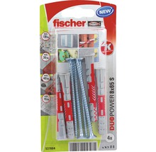 Dibluri plastic cu șurub Fischer DuoPower 8x65 mm, pachet 4 bucăți-thumb-2