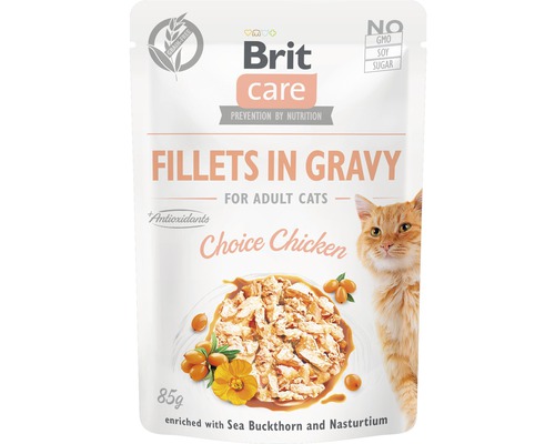 Hrană umedă pentru pisici Brit Care Adult file pui în sos 85 g