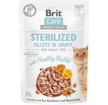 Hrană umedă pentru pisici Brit Care Sterilized Adult file iepure 85 g-thumb-0
