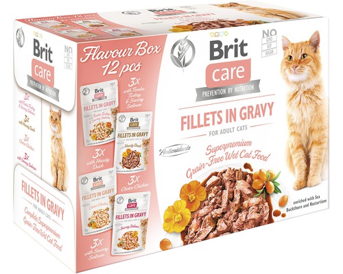 Hrană umedă pentru pisici Brit Care Cat Box file în sos 12x85 g-0