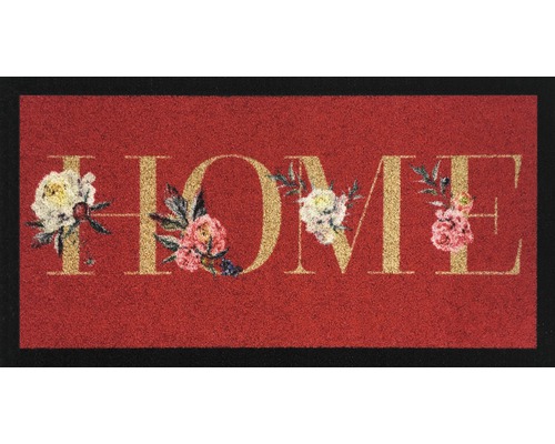 Covoraș intrare Home Flowers roșu 40x80 cm-0