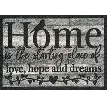 Covoraș intrare Home Love Hope Dreams gri 50x70 cm-thumb-0
