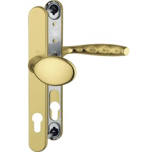 Mânere mobil/fix cu șild ușă intrare Hoppe New York 92/248 mm, pentru cilindru, bronz-thumb-0