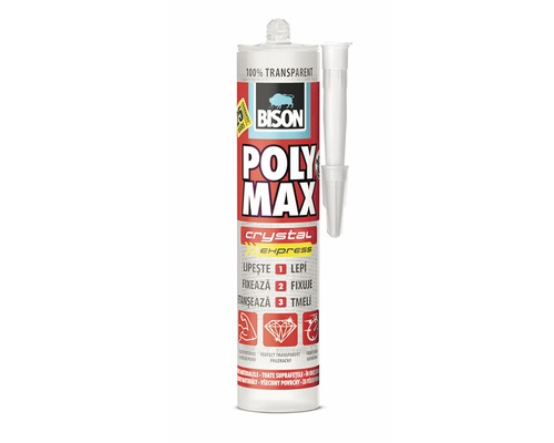 Adeziv și etanșeizant de construcții Bison Poly Max Cristal transparent 300 g