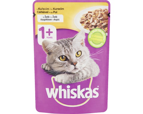 Hrană umedă pentru pisici Whiskas, plic, pui, 100 g-0