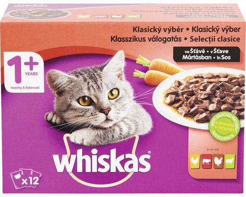 Hrană umedă pentru pisici Whiskas Adult Selecții carne și legume 12x100 g-0