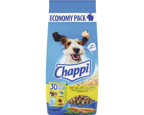 Hrană uscată pentru câini Chappi Adult cu pasăre și legume 13,5 kg