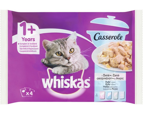 Hrană umedă pentru pisici Whiskas Casserole Selecții pește 4x85 g-0