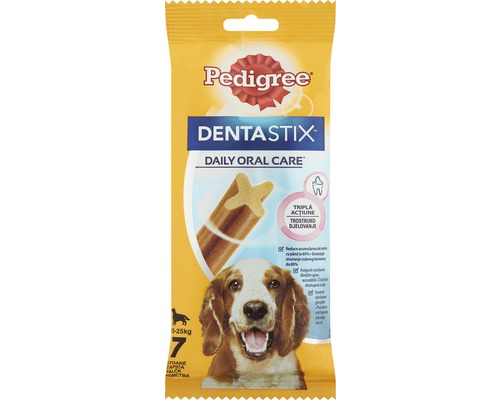 Snack pentru câini Pedigree Dentastix Talie Mare şi Medie 7 buc.
