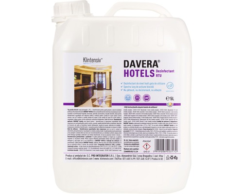 Soluție de curățat universală (dezinfectant) Klintensiv Davera Hotels 5L