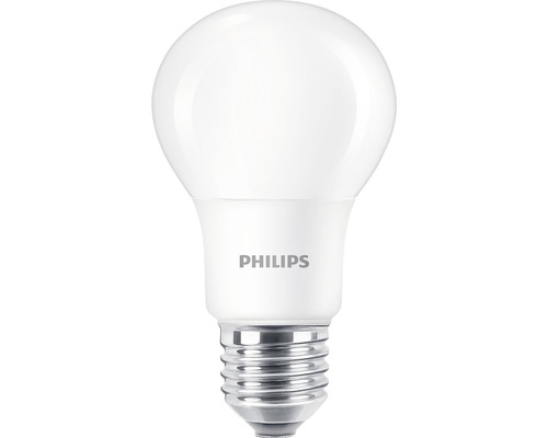 Bec LED Philips E27 8W 806 lumeni, glob mat A60, lumină caldă