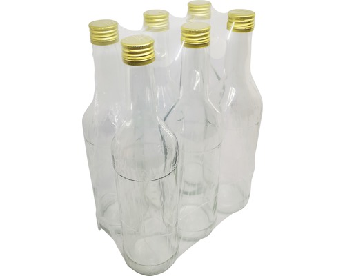 Set sticlă cu dop filet, 500 ml, 6 buc.