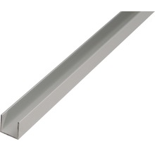 Profil aluminiu tip U Alberts 15x15x15x1,5 mm, lungime 1m, argintiu, eloxat-thumb-0